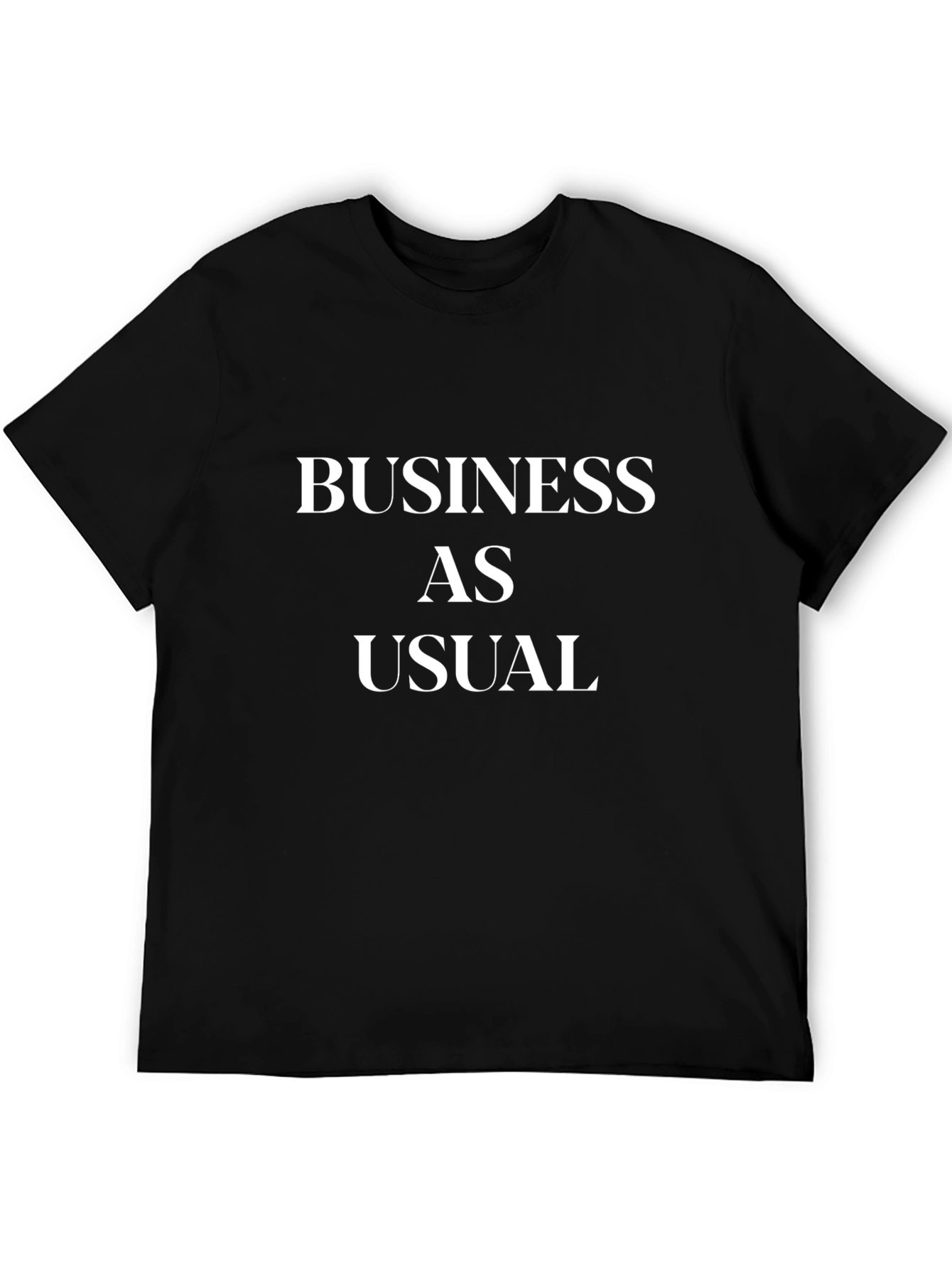 Business As Usual Graphic Tee - Black Cotton Blend
