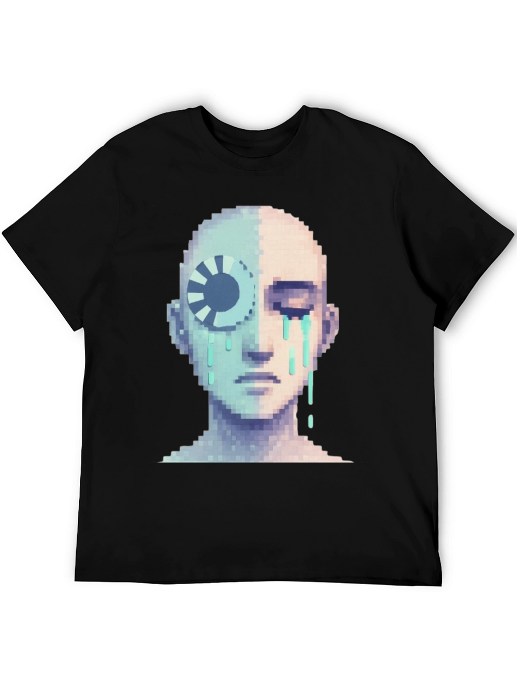 Pixelated Cyborg T-Shirt - Unique Graphic Tee