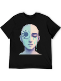 Pixelated Cyborg T-Shirt - Unique Graphic Tee