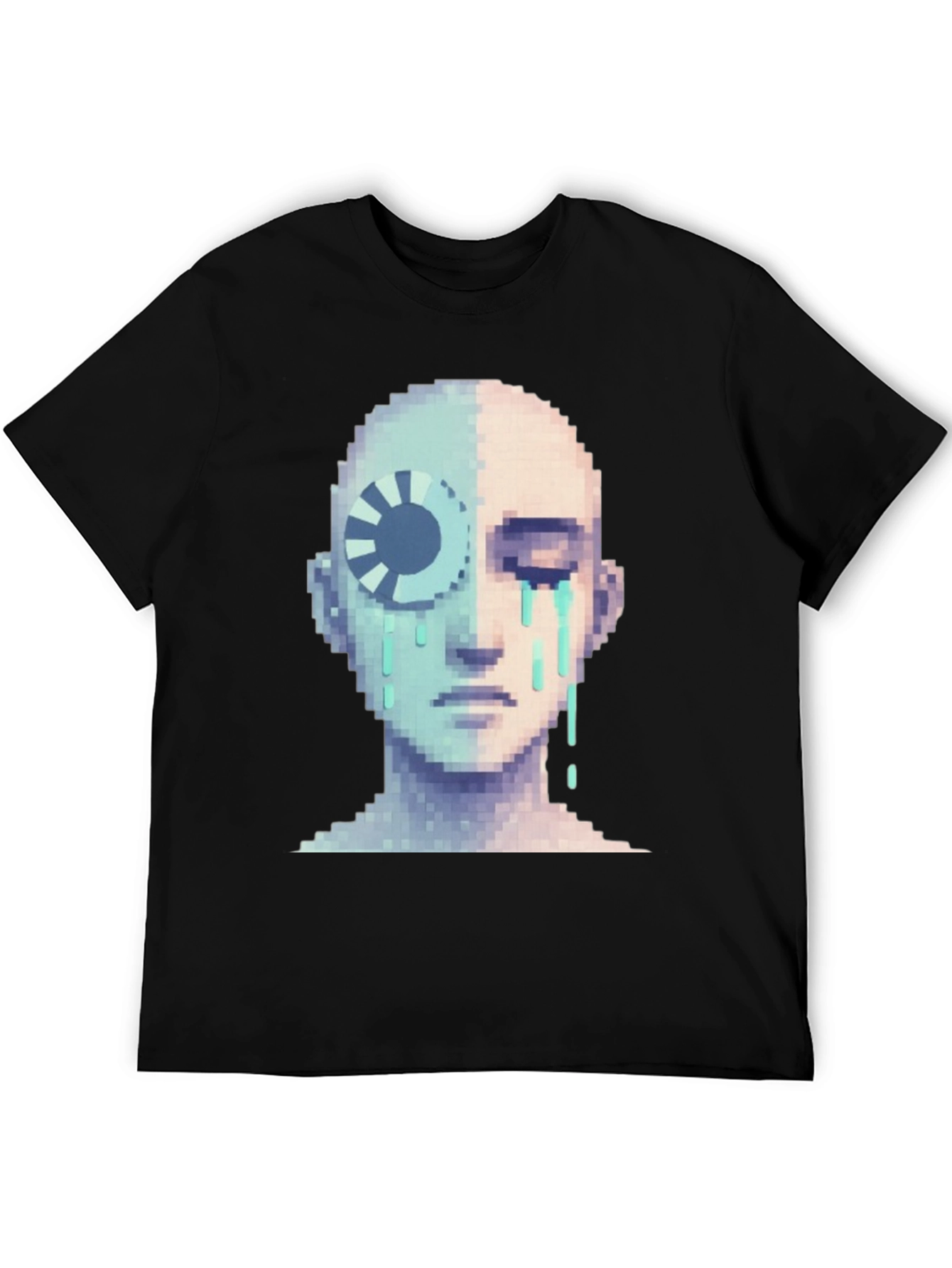Pixelated Cyborg T-Shirt - Unique Graphic Tee