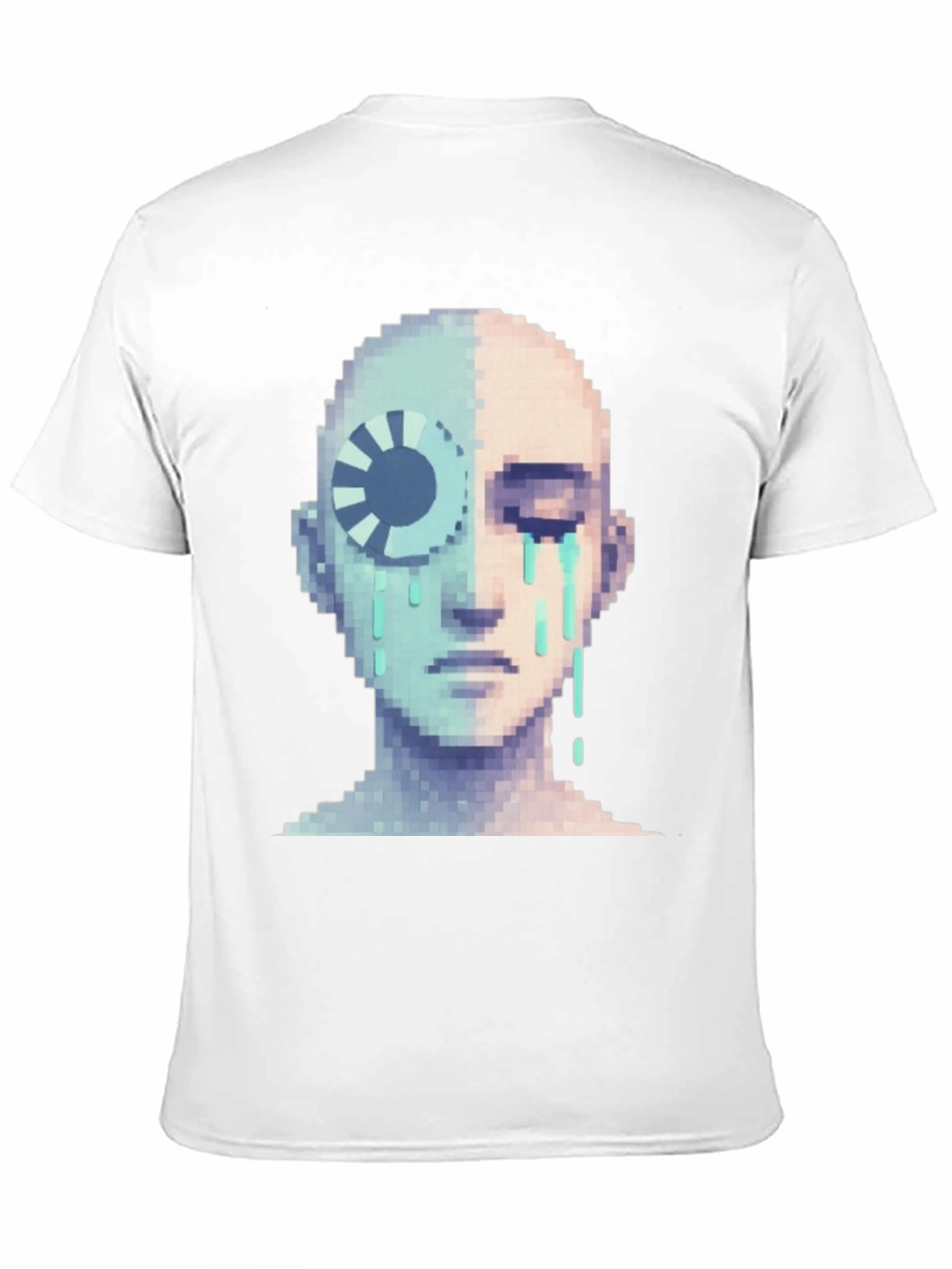 Pixelated Cyborg T-Shirt - Unique Graphic Tee
