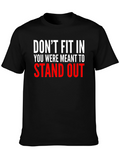 Stand Out Graphic Tee - Motivational Black T-Shirt