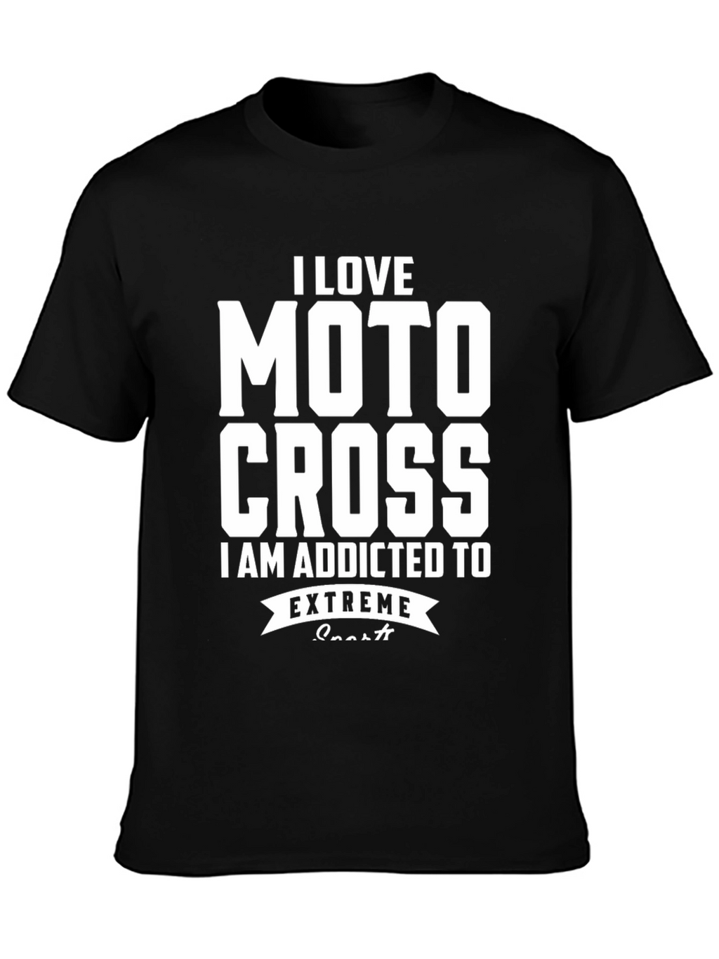 I Love Motocross Extreme Sports Graphic T-Shirt