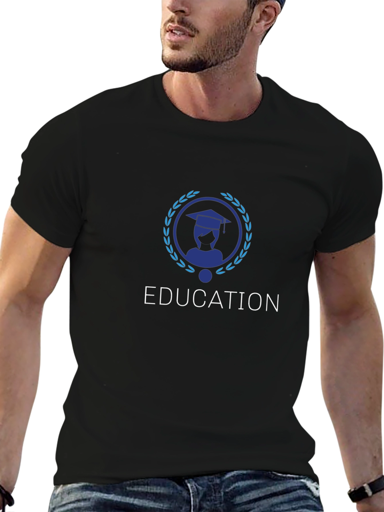 Education Graphic T-Shirt - Unisex Black Tee