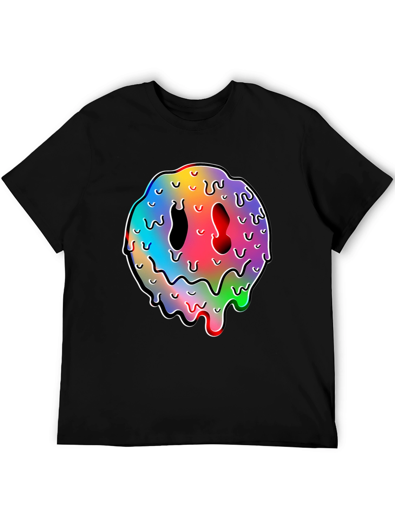 Melting Smiley Face Graphic T-Shirt