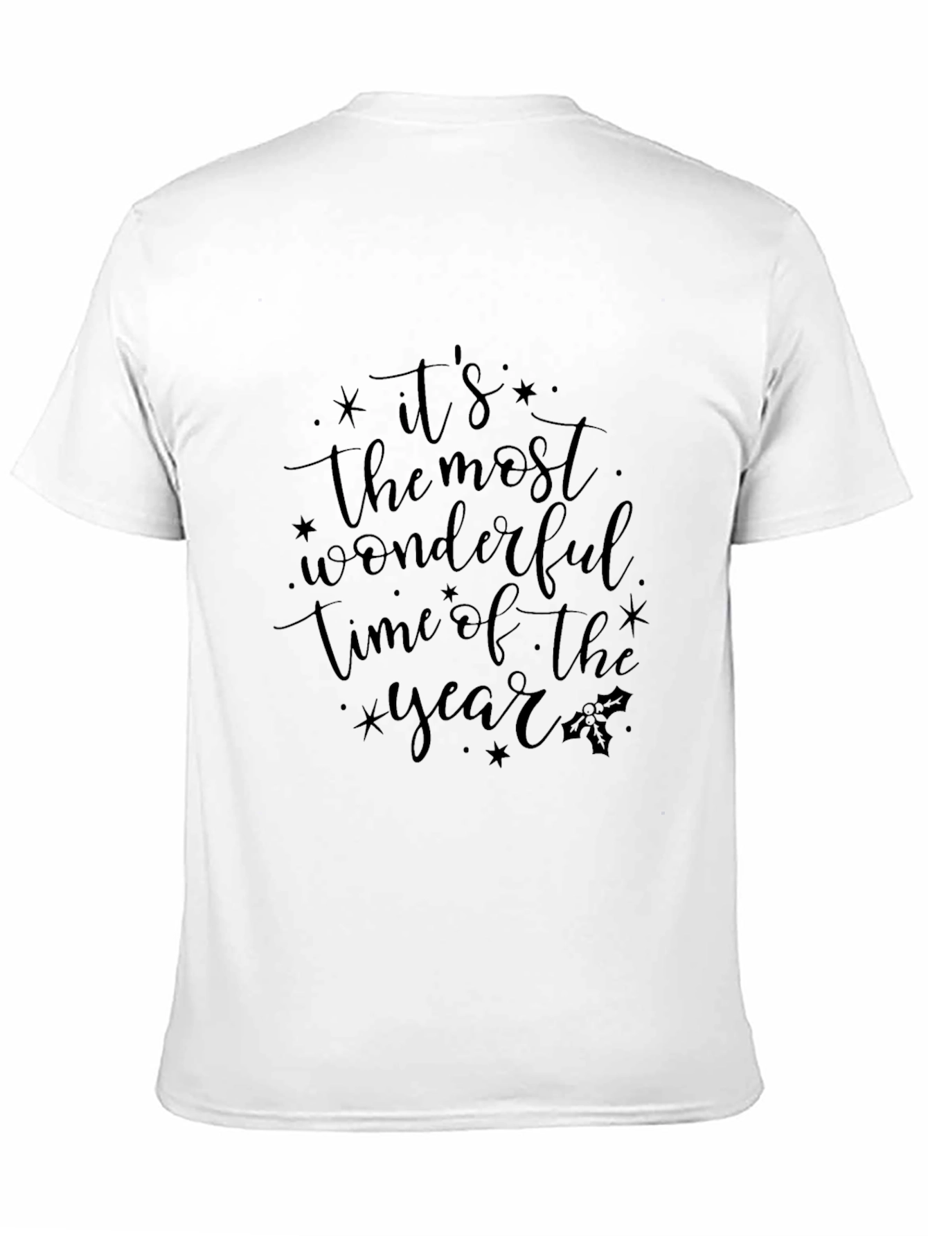 Festive Black T-Shirt - Wonderful Time of Year