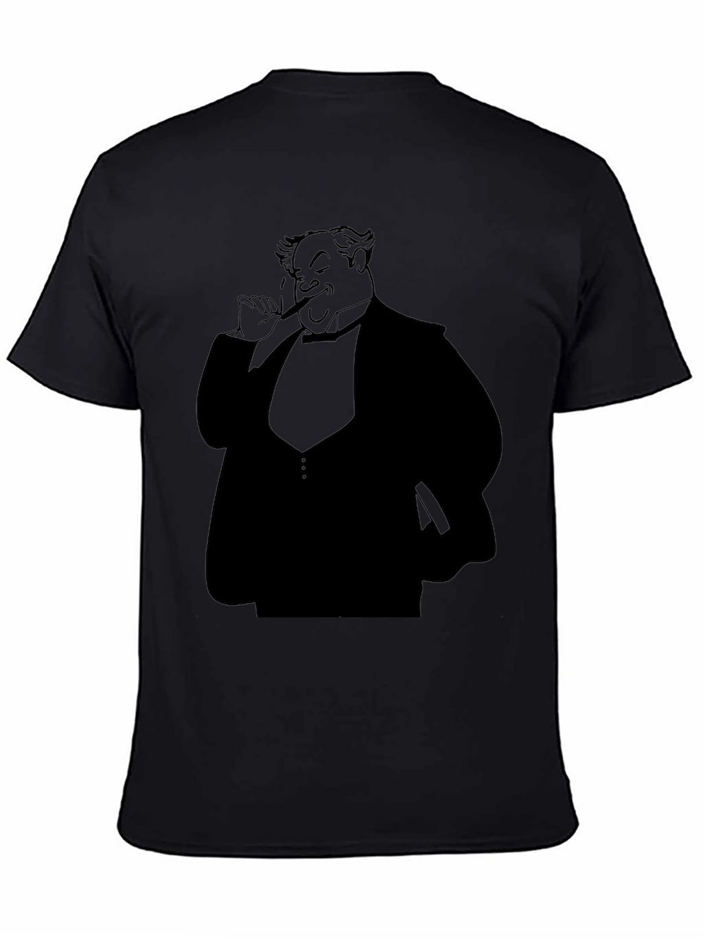 Black Silhouette Cartoon Man T-Shirt