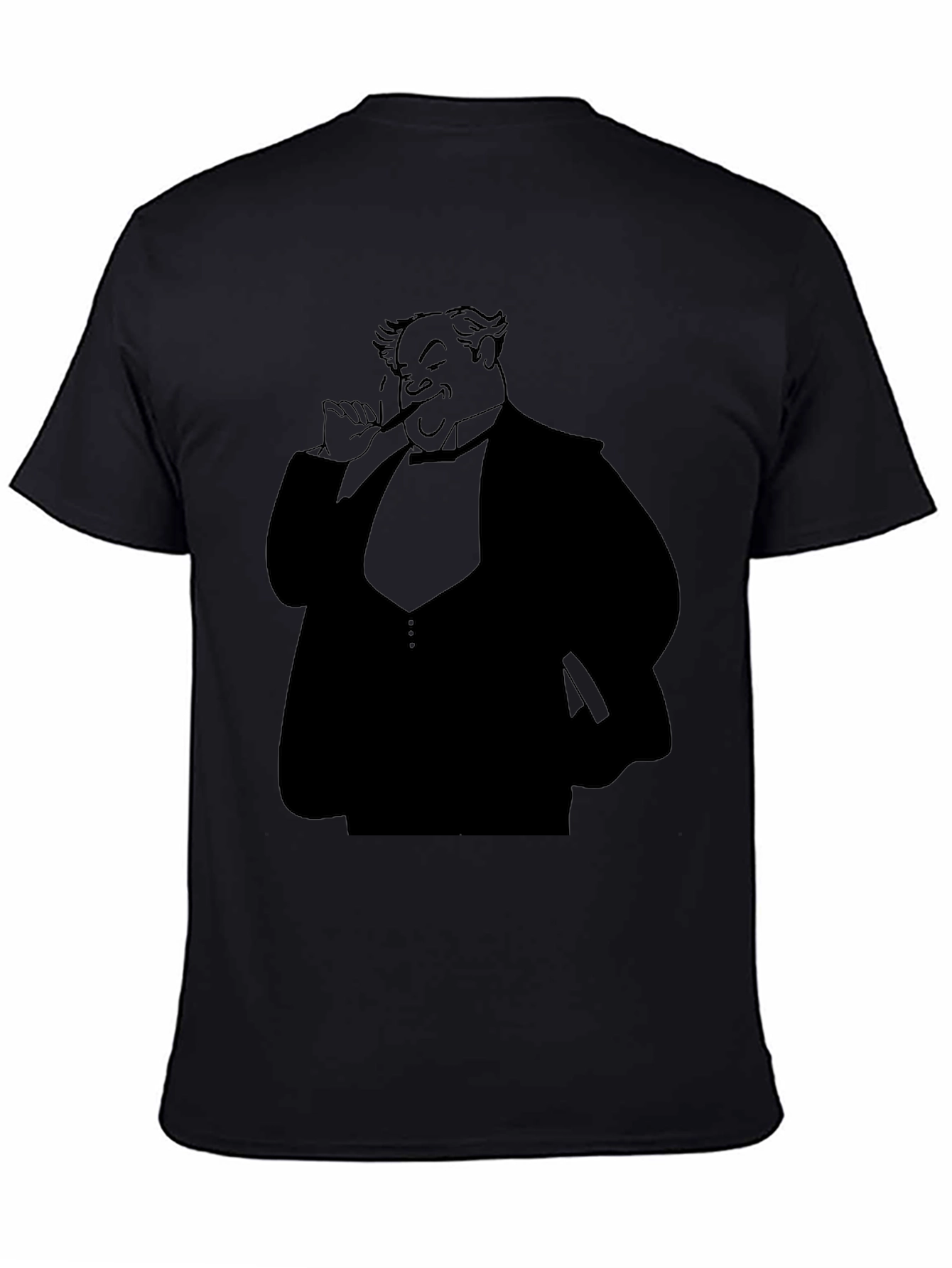 Black Silhouette Cartoon Man T-Shirt