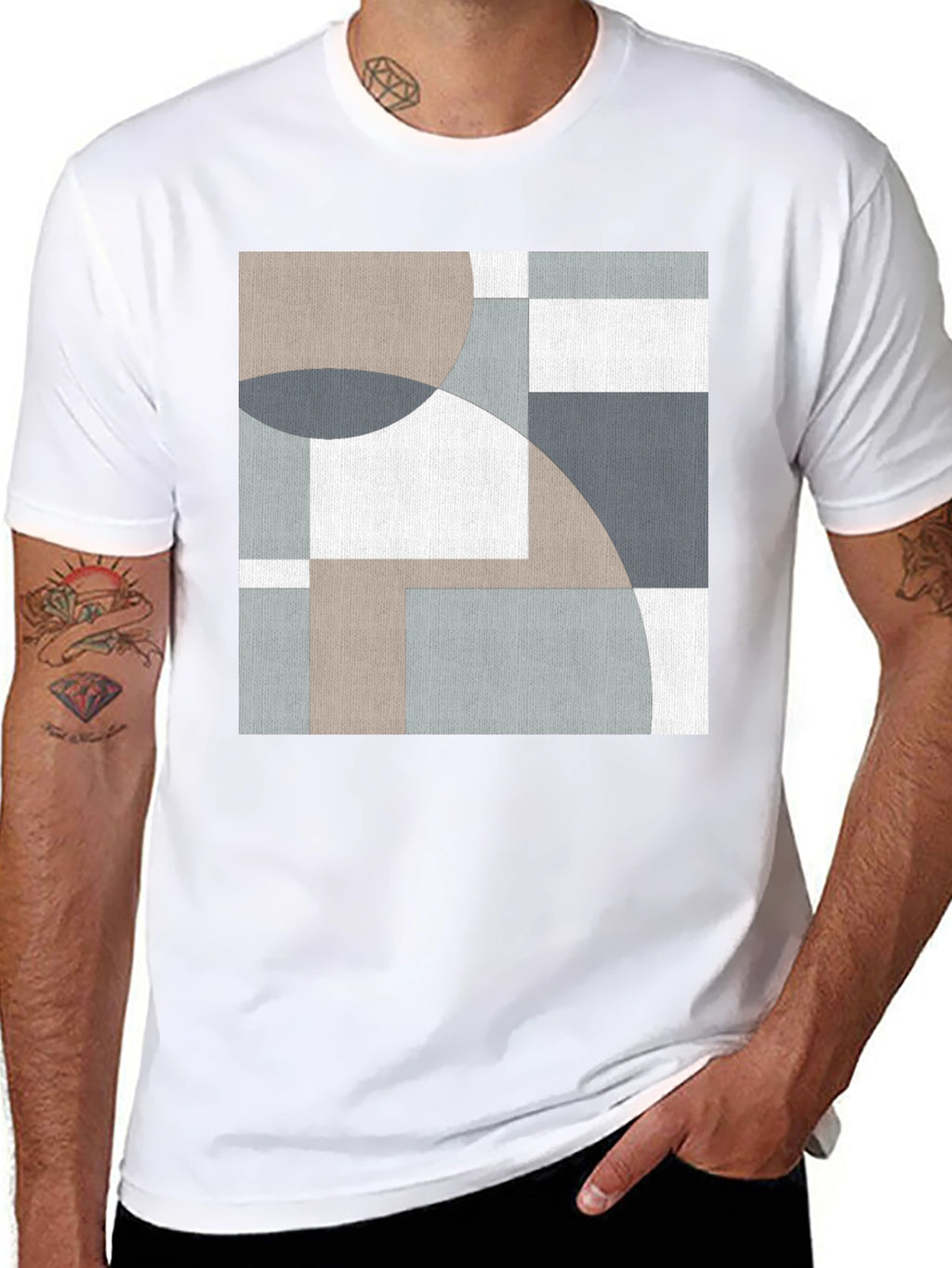 Abstract Geometric T-Shirt: Modern Art Tee