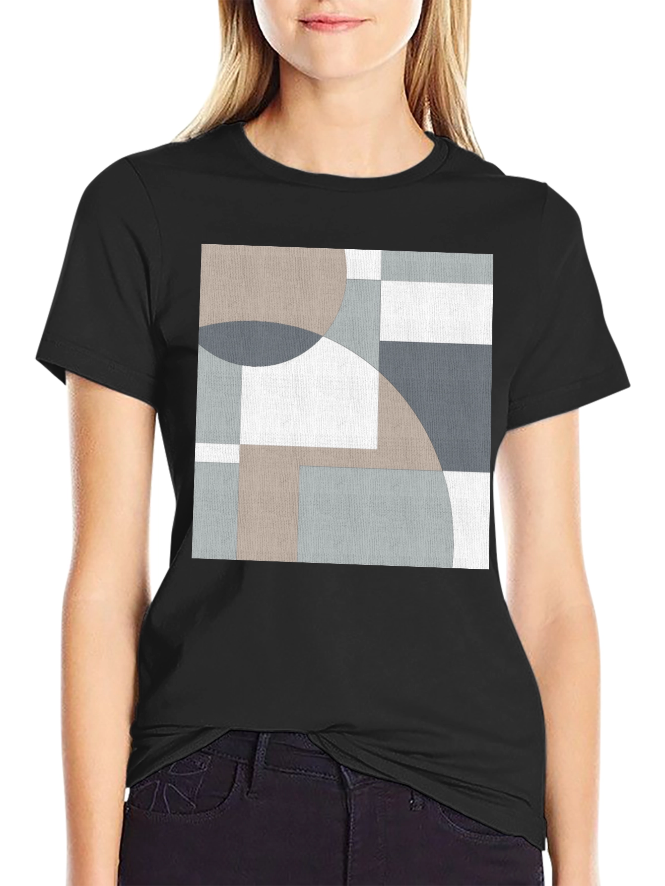 Abstract Geometric T-Shirt: Modern Art Tee