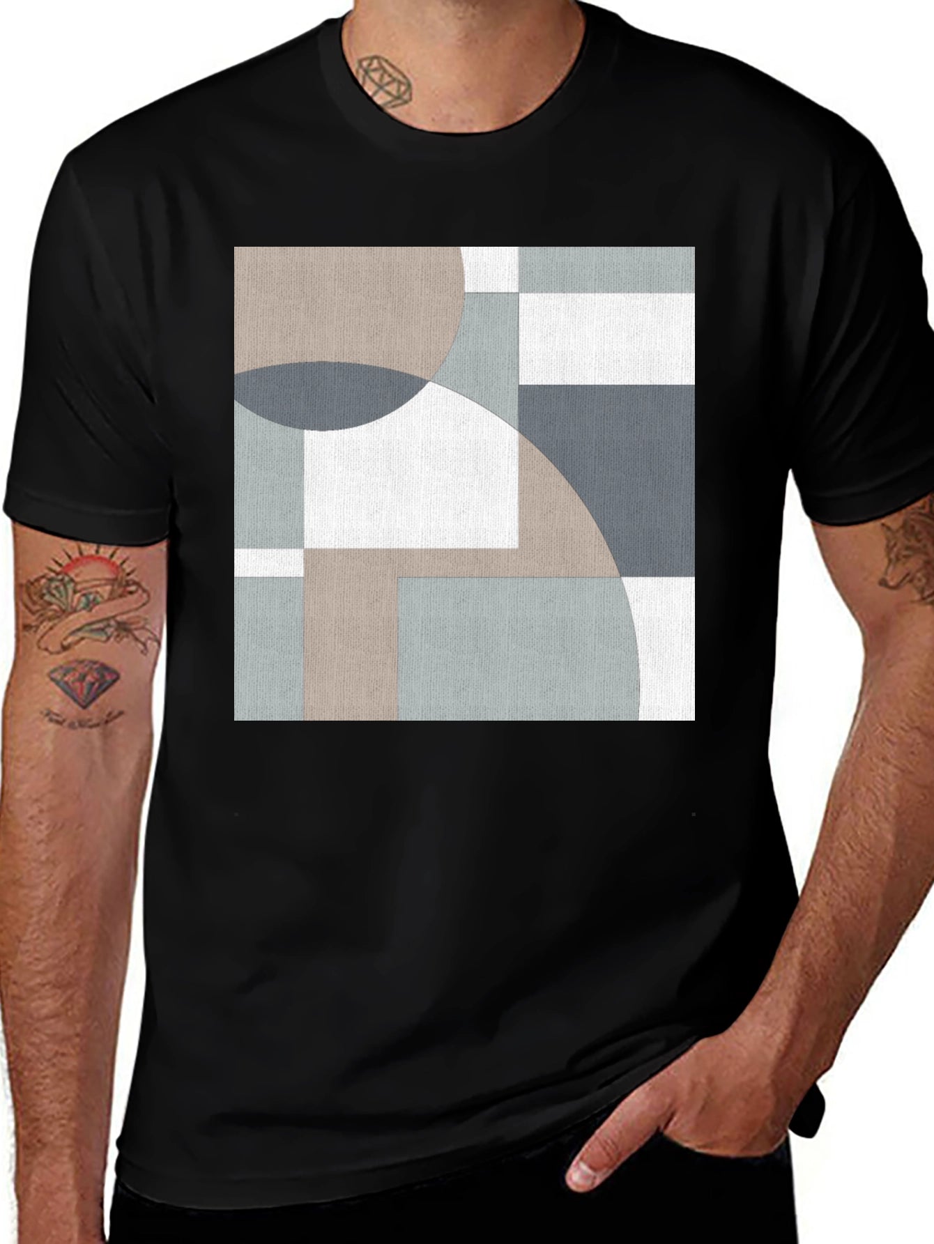 Abstract Geometric T-Shirt: Modern Art Tee