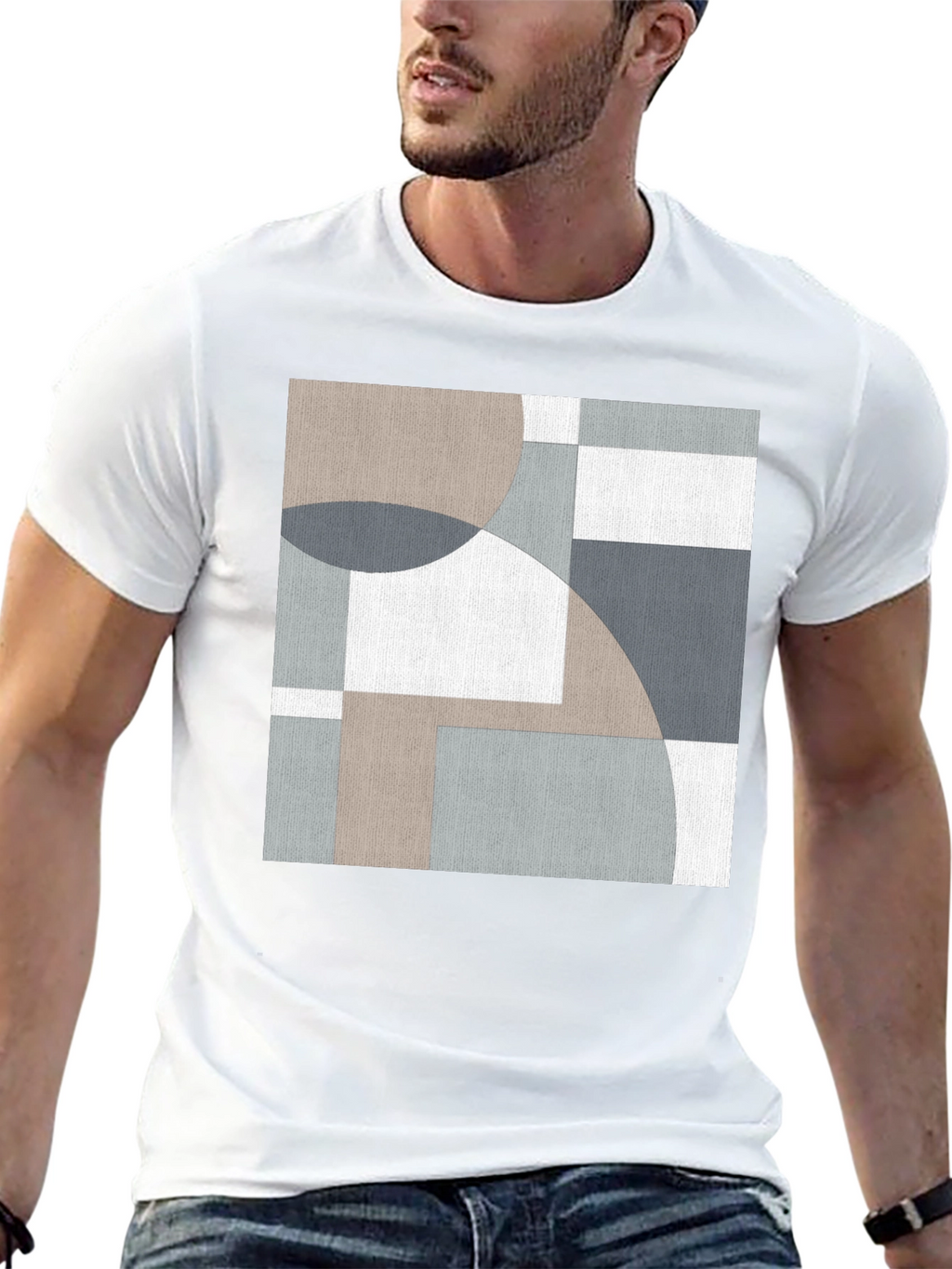 Abstract Geometric T-Shirt: Modern Art Tee