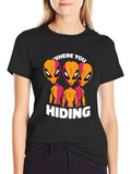 Alien Where You Hiding Graphic T-Shirt