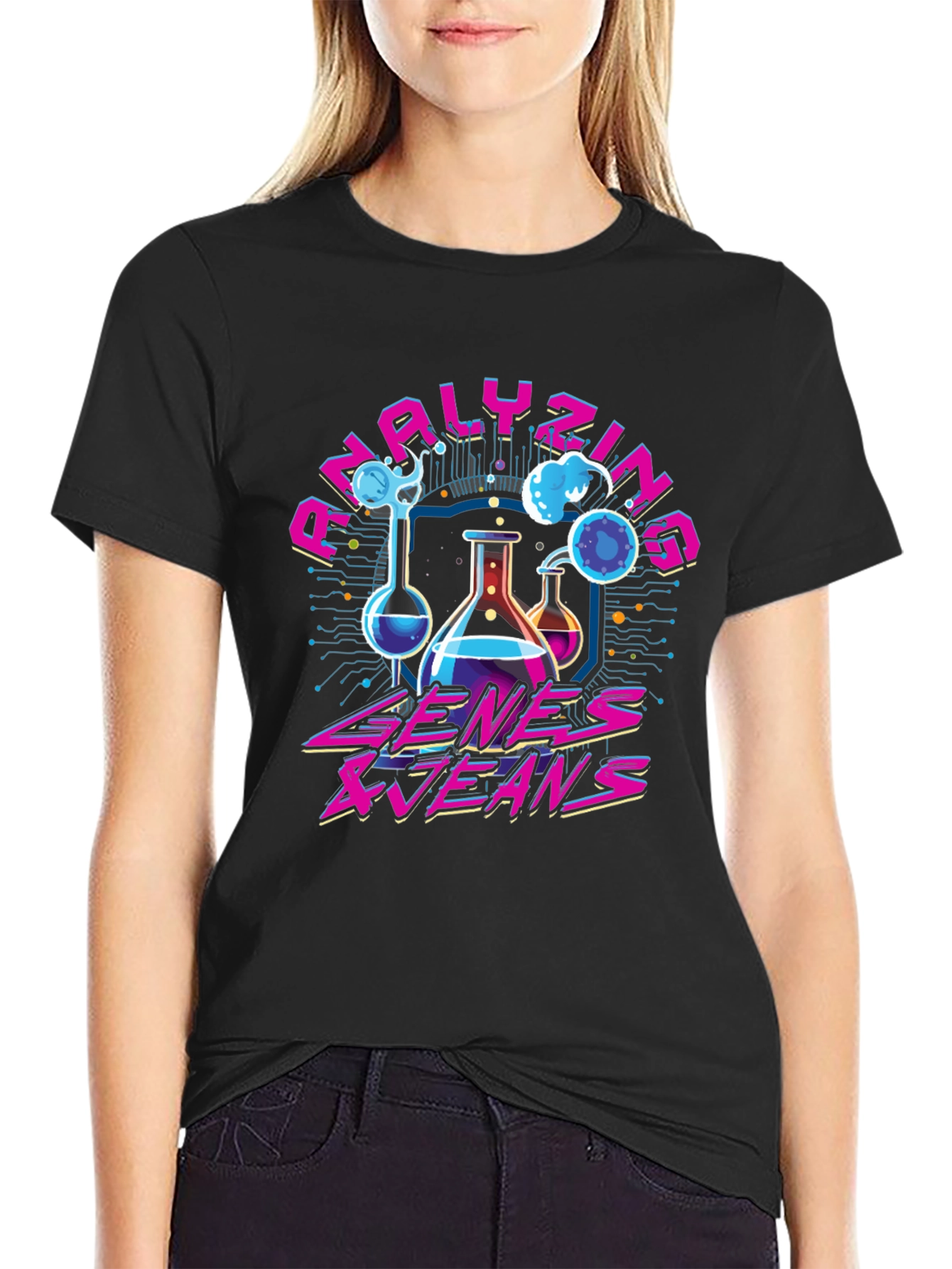 Analyzing Genes & Jeans Graphic T-Shirt