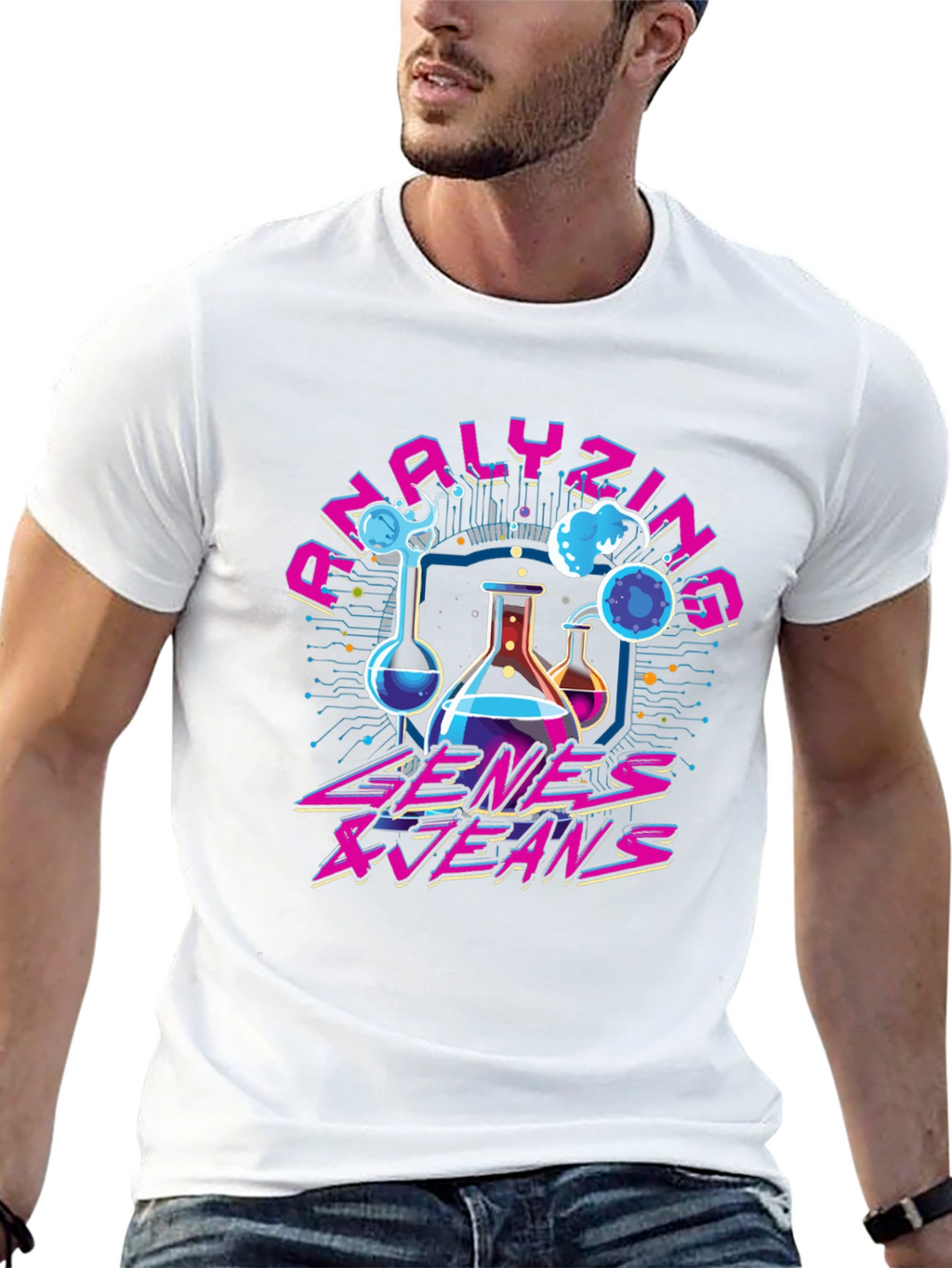 Analyzing Genes & Jeans Graphic T-Shirt