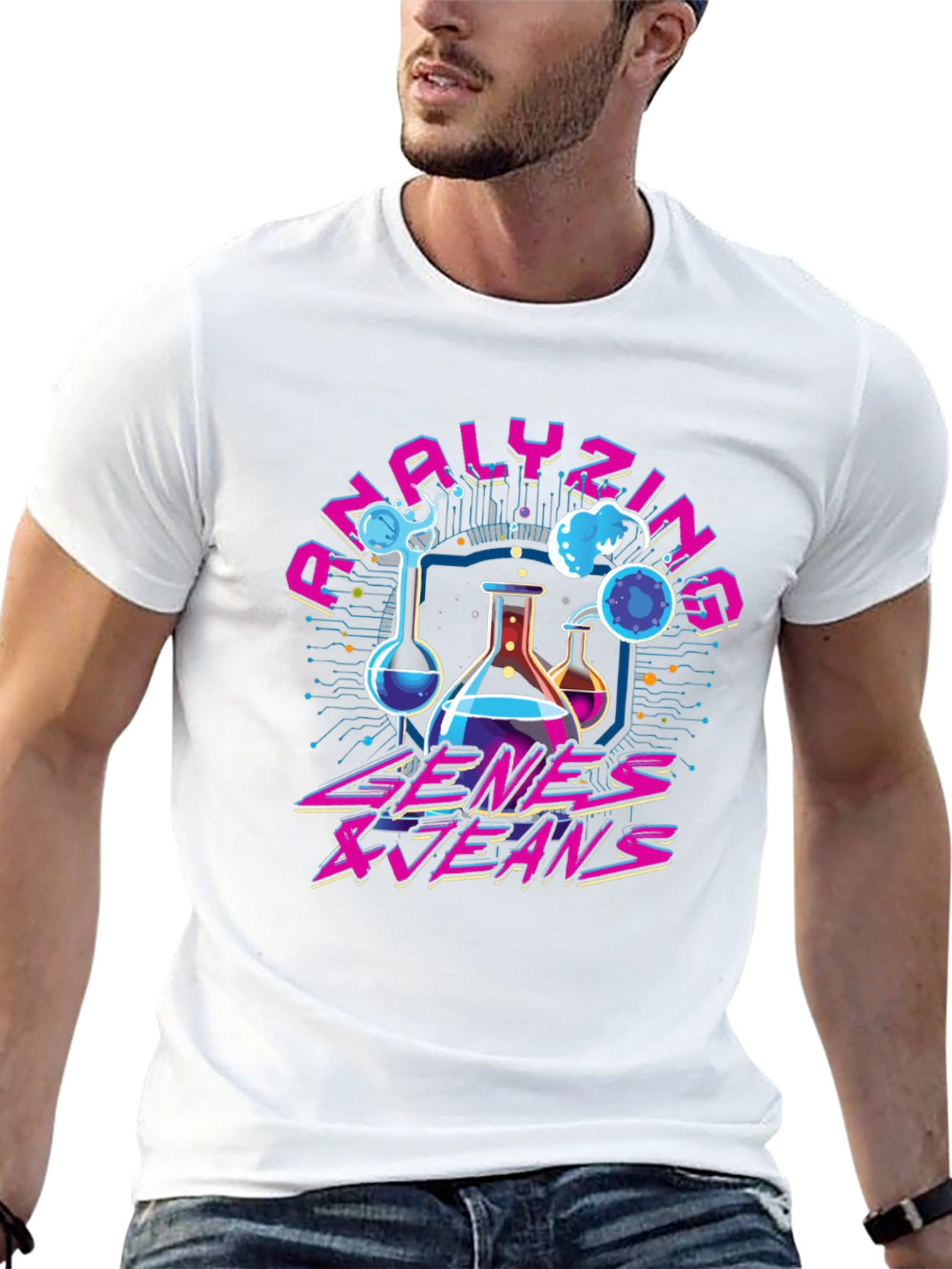 Analyzing Genes & Jeans Graphic T-Shirt