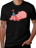 Party Dog T-Shirt - Funny Lazy Birthday Tee
