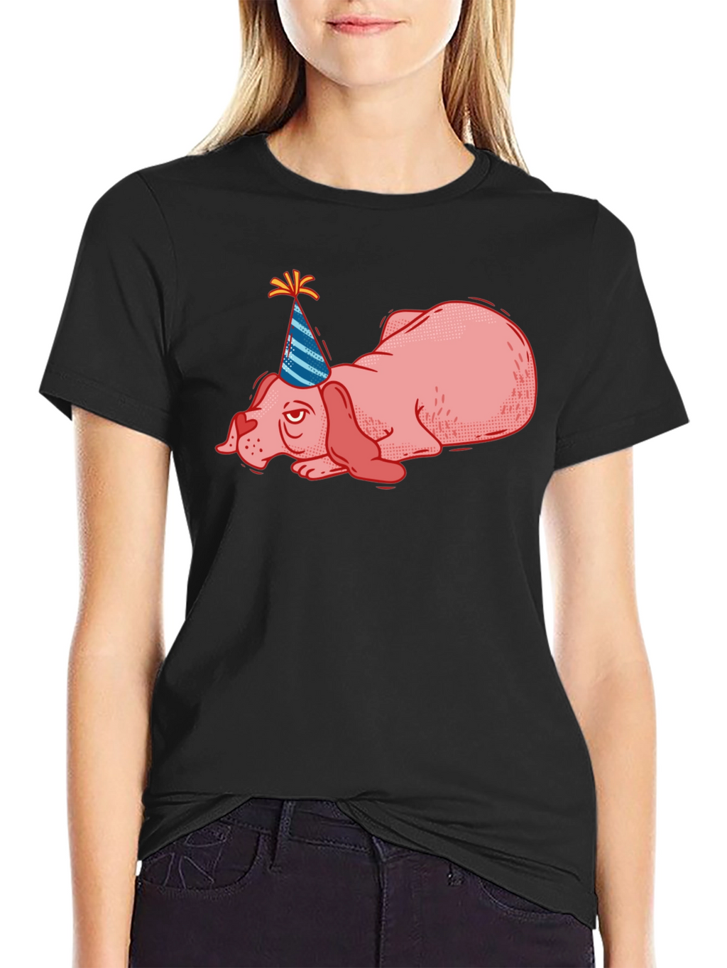 Party Dog T-Shirt - Funny Lazy Birthday Tee