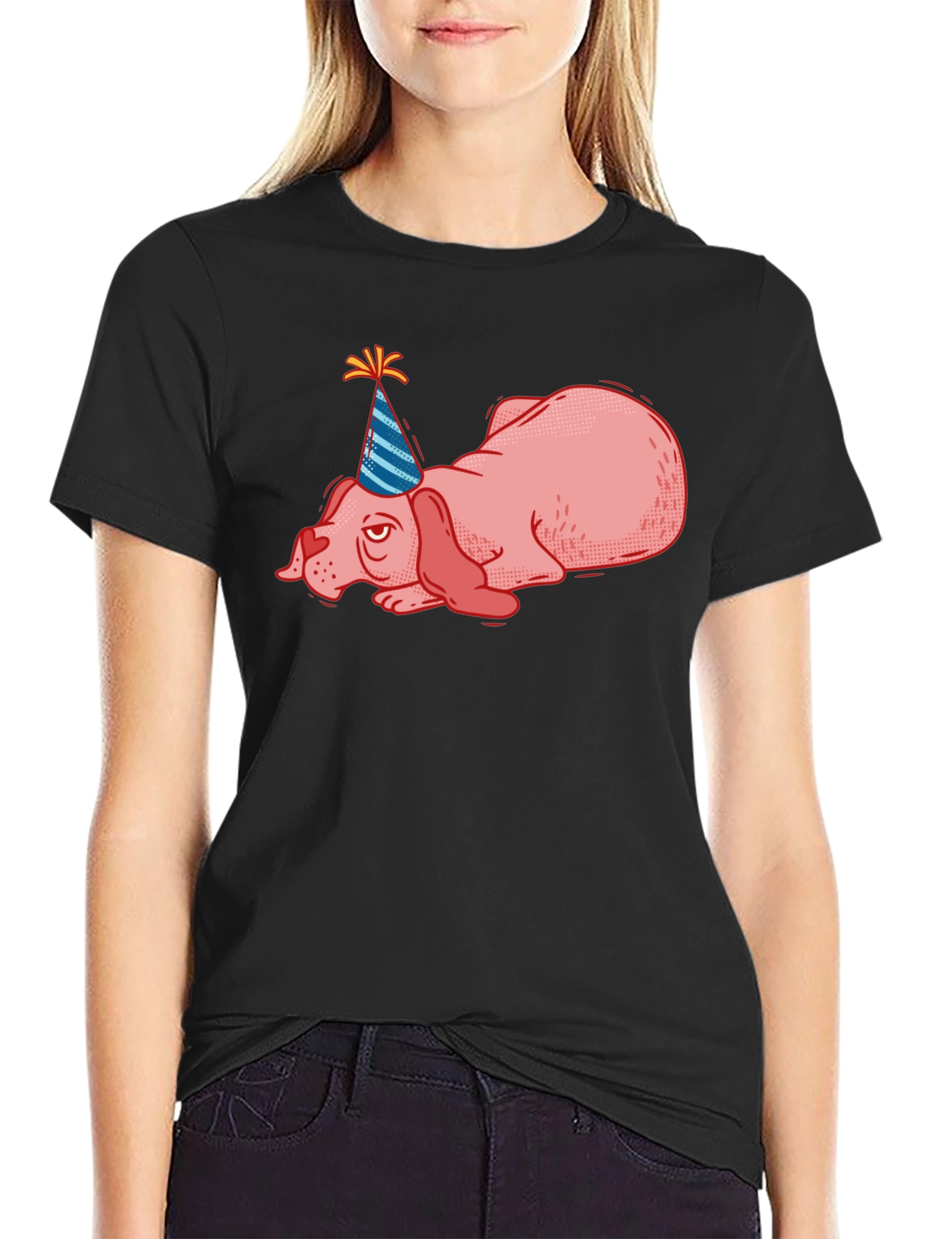 Party Dog T-Shirt - Funny Lazy Birthday Tee