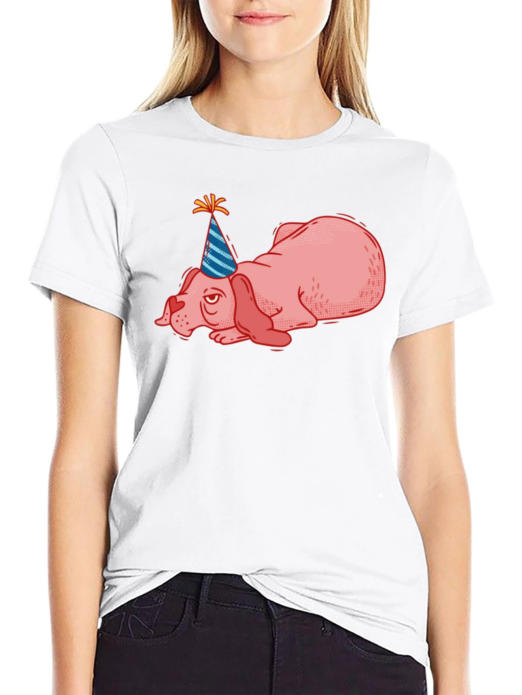 Party Dog T-Shirt - Funny Lazy Birthday Tee