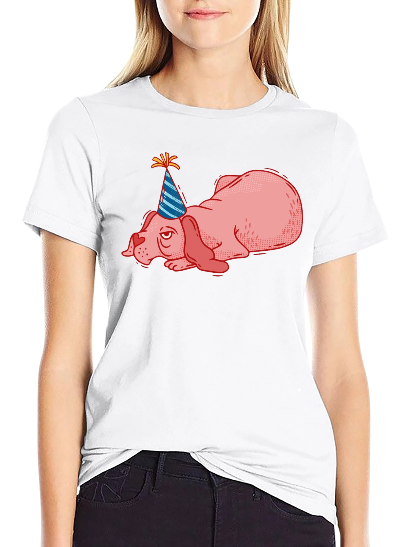 Party Dog T-Shirt - Funny Lazy Birthday Tee