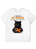 Get Off My Nevers Black Cat T-Shirt