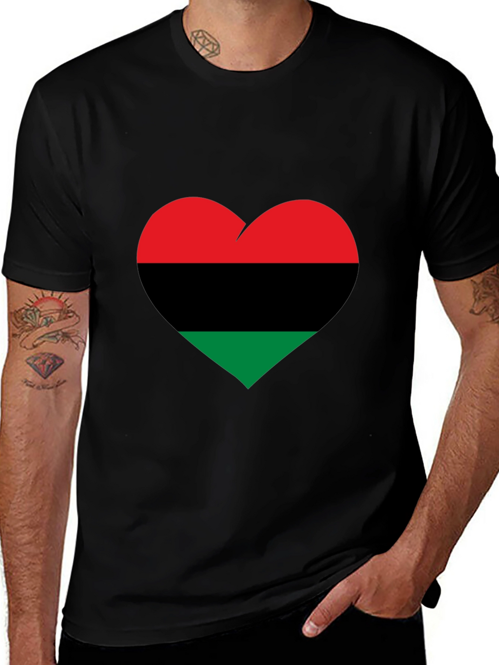 Pan-African Flag Heart Tee