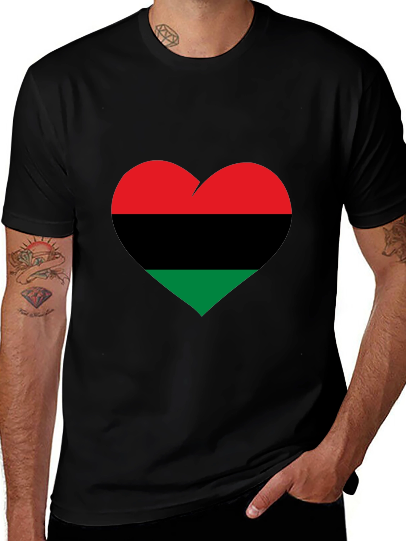 Pan-African Flag Heart Tee