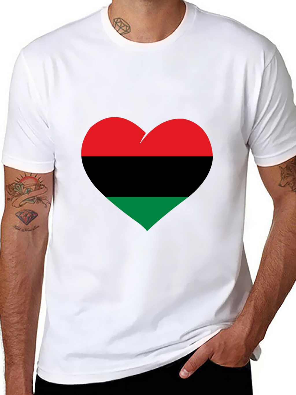 Pan-African Flag Heart Tee