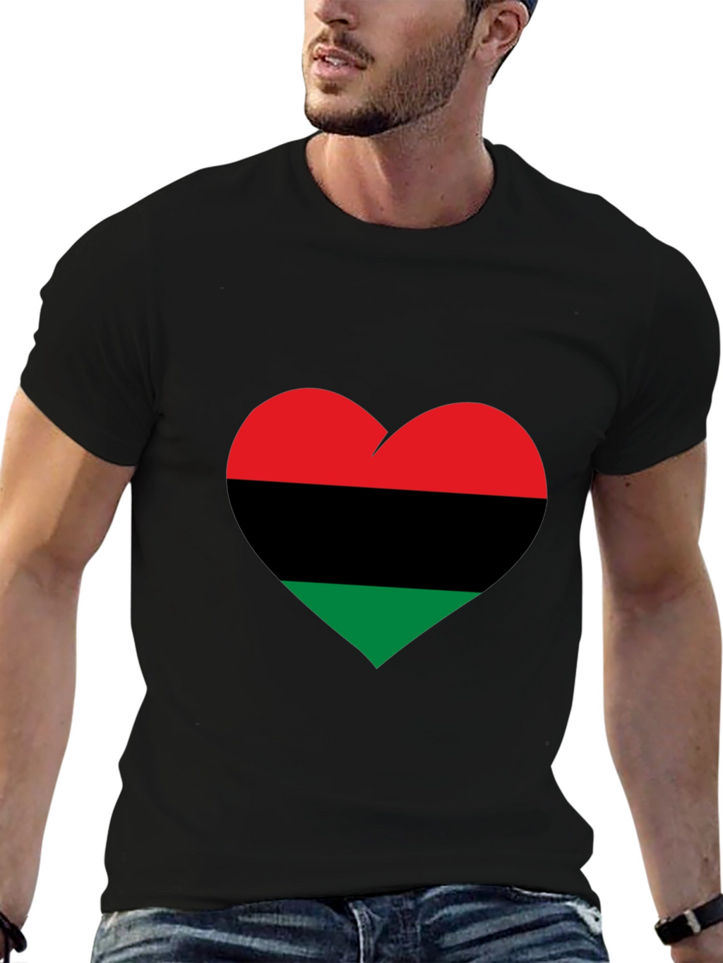 Pan-African Flag Heart Tee
