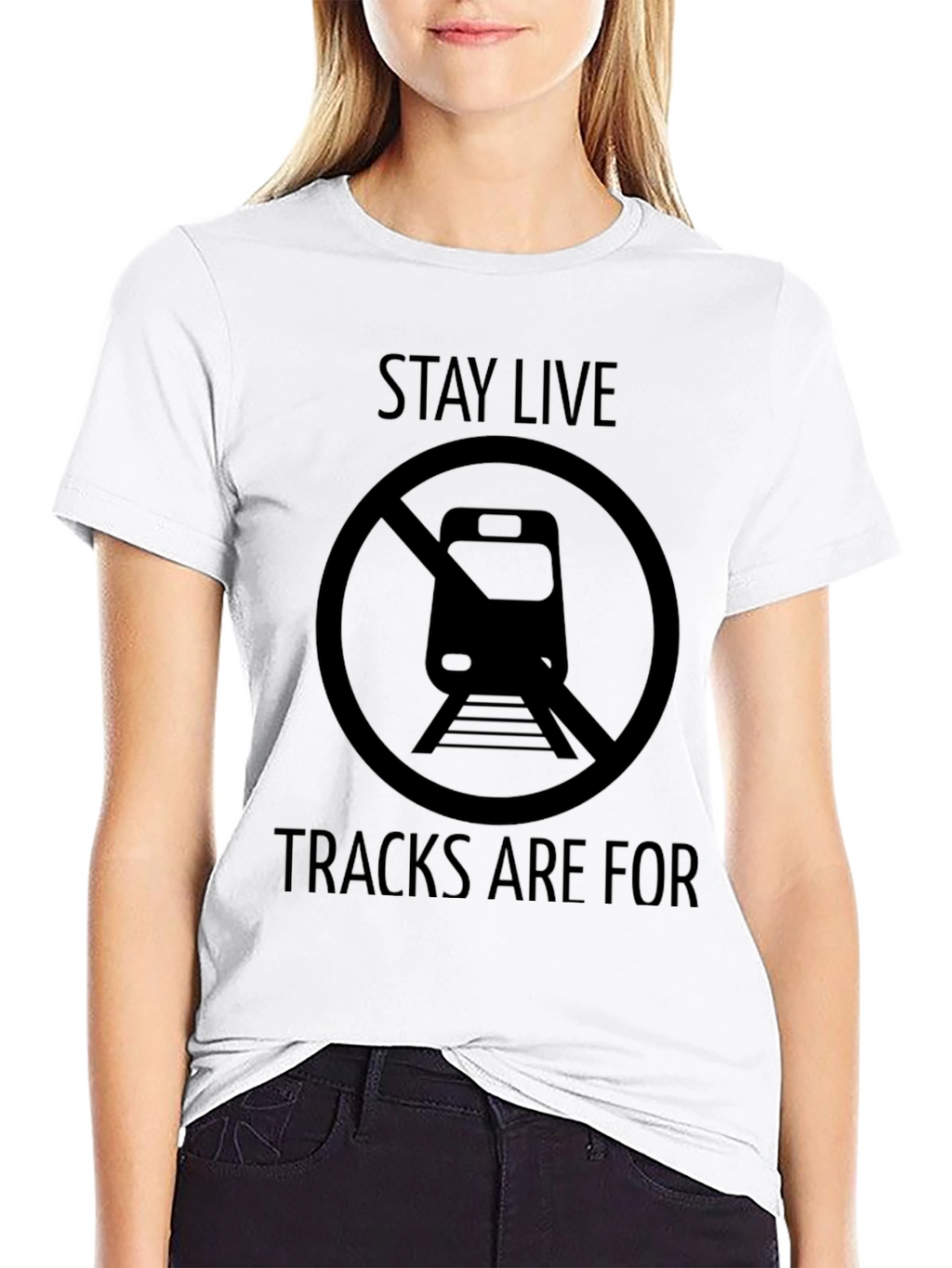 Stay Live T-Shirt - Train Tracks Safety Tee
