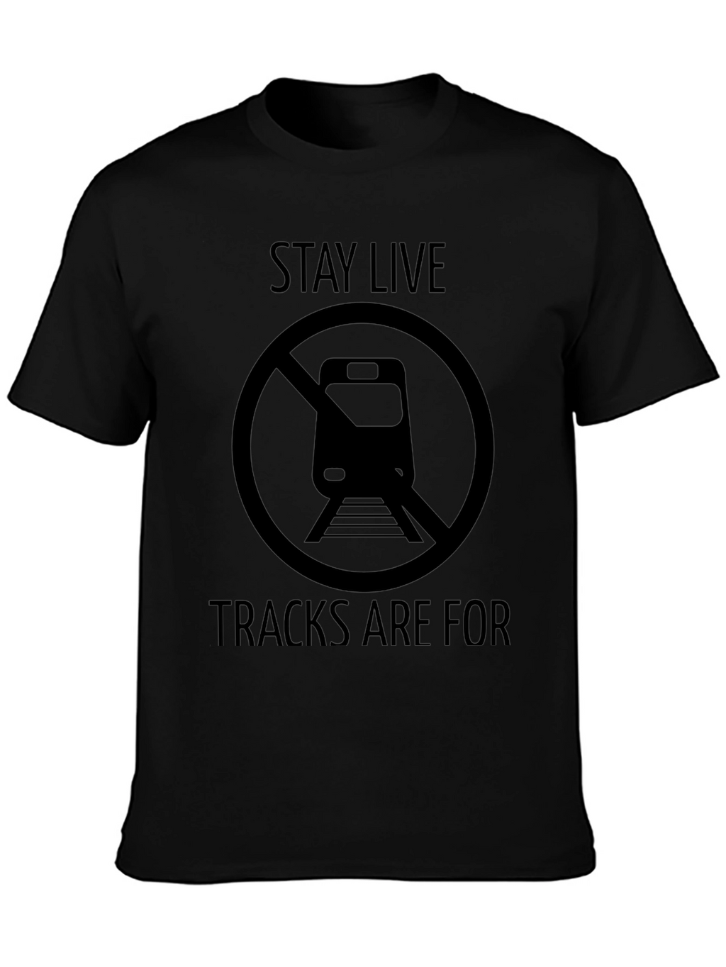 Stay Live T-Shirt - Train Tracks Safety Tee