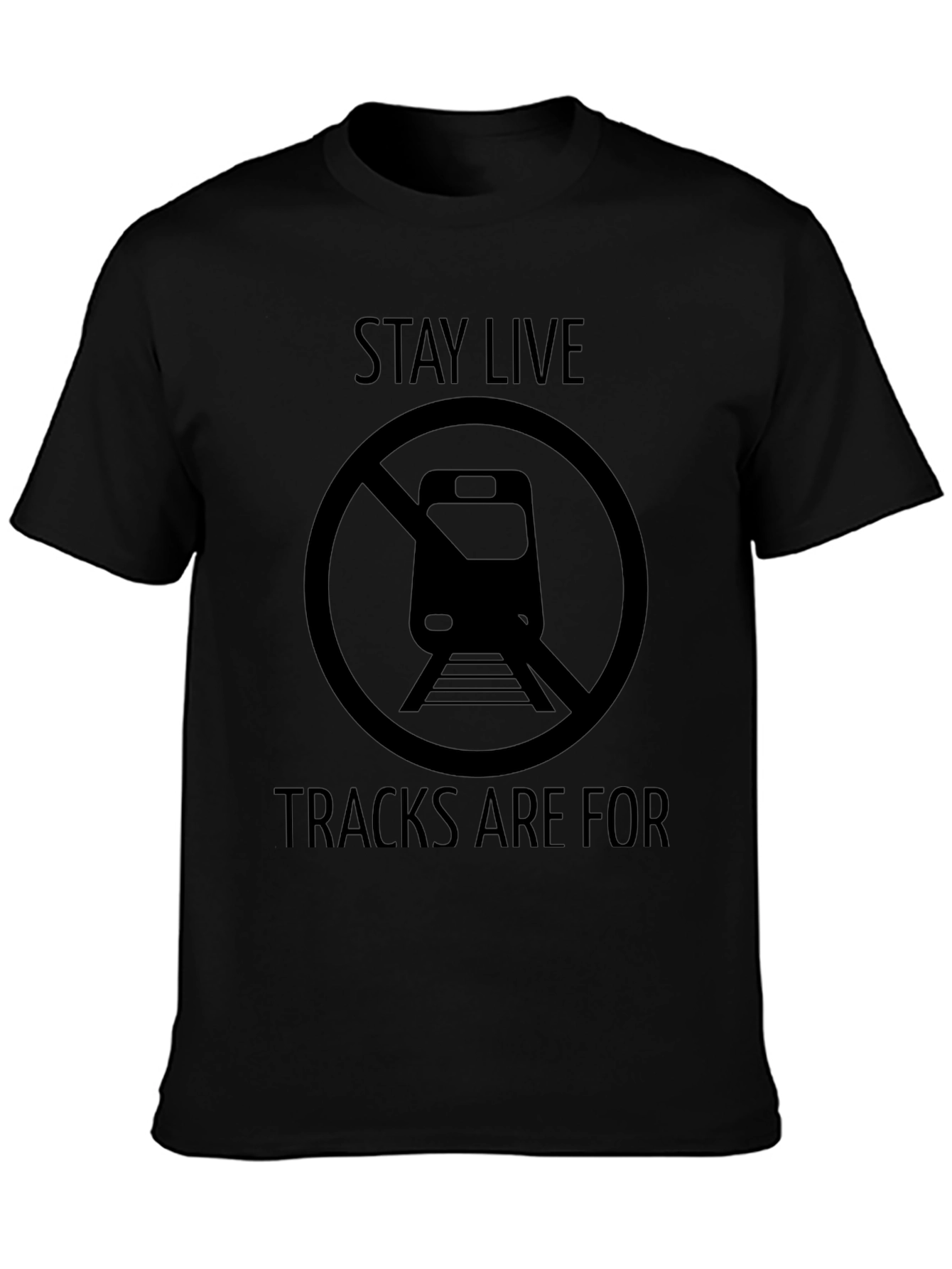 Stay Live T-Shirt - Train Tracks Safety Tee