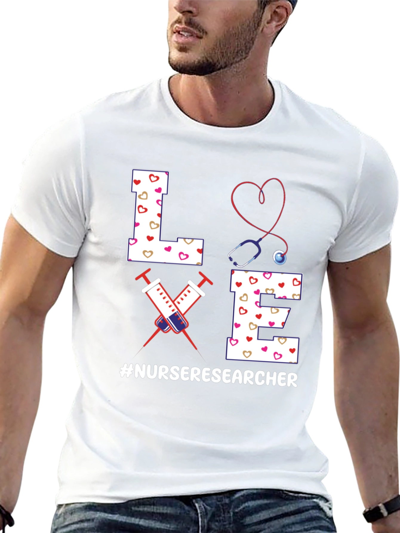 Nurse Researcher T-Shirt - Love Design