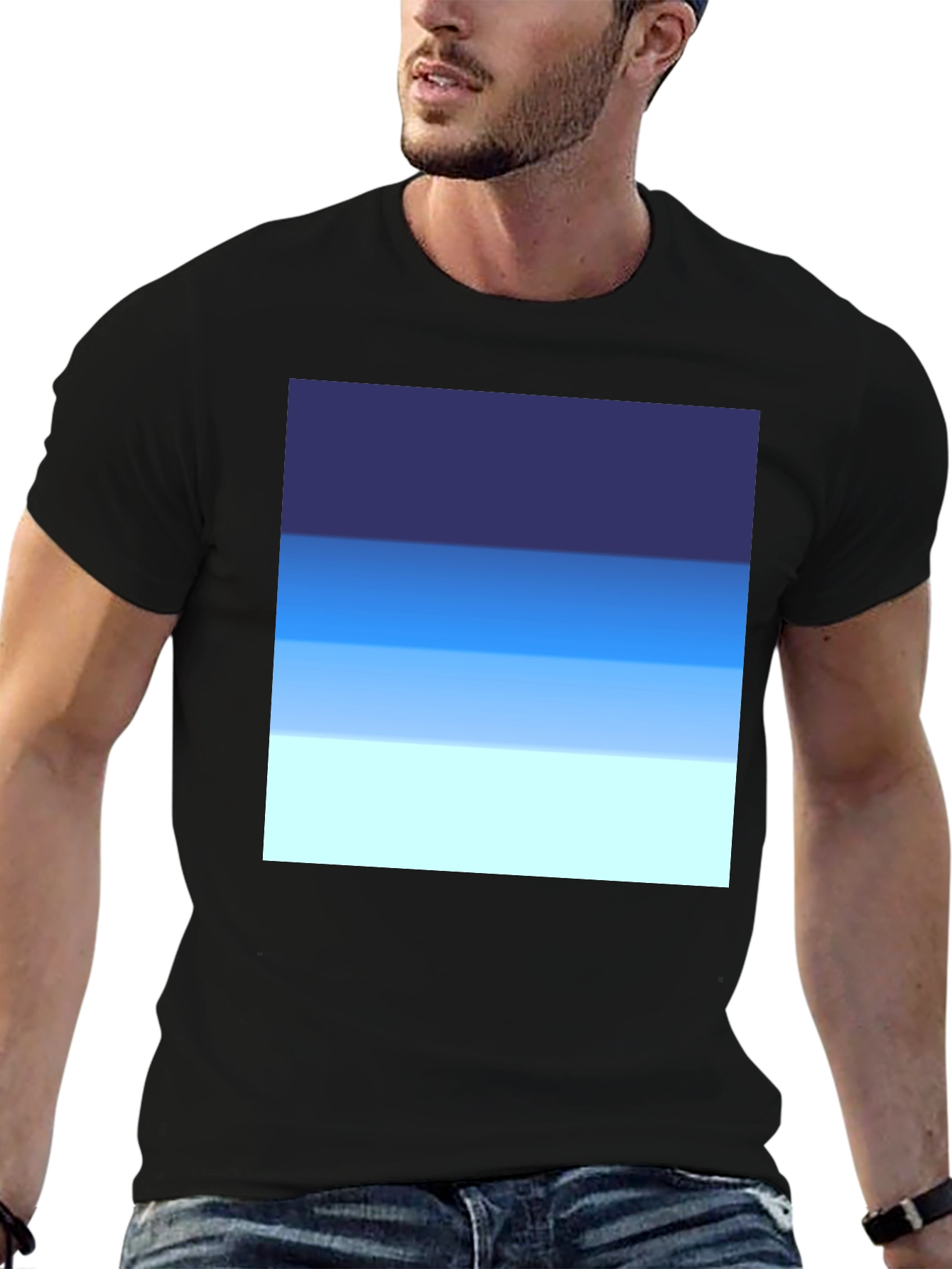 Blue Gradient T-Shirt - Casual Comfort