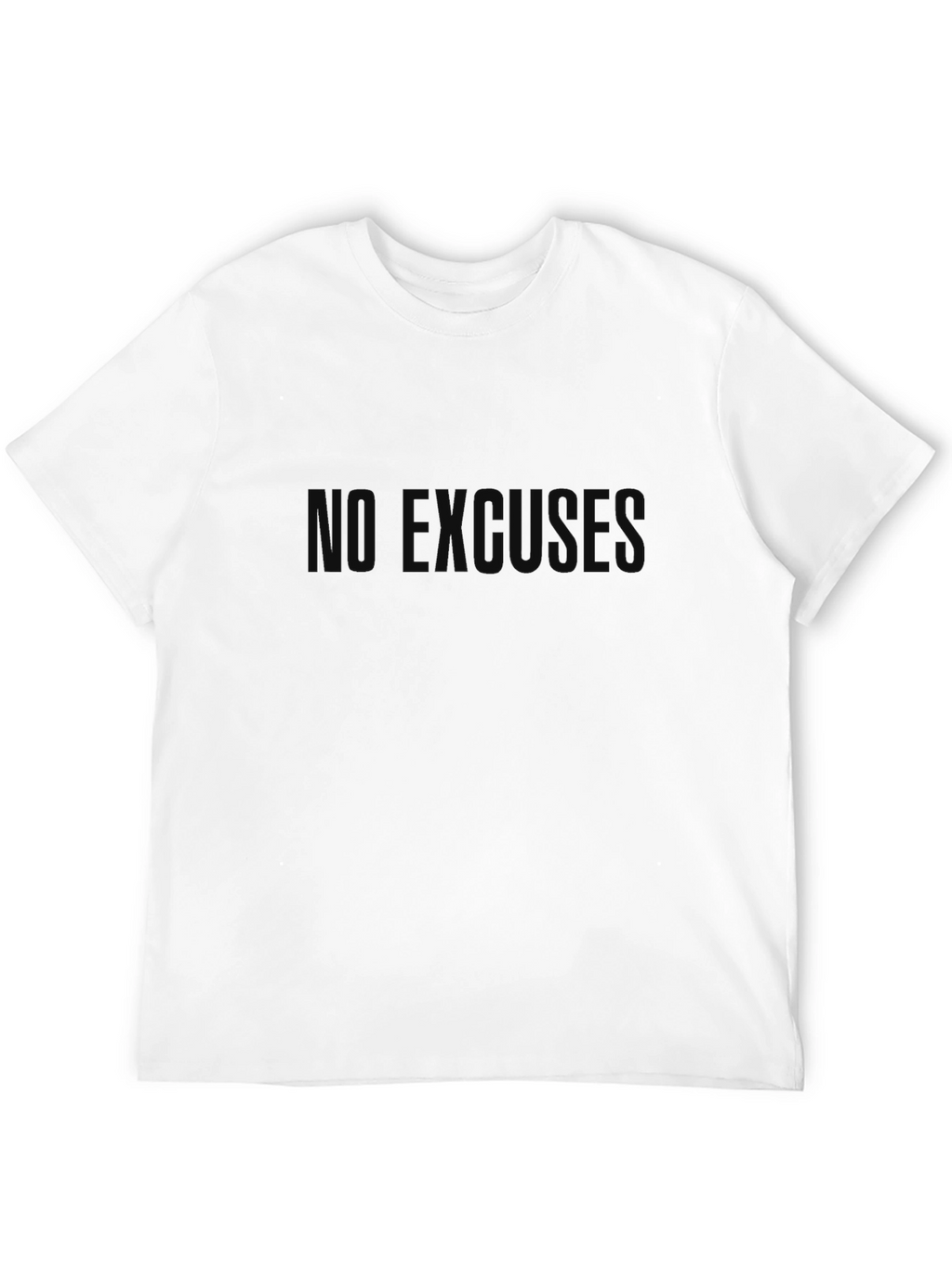 Mens No Excuses Black T-Shirt - Motivational Apparel
