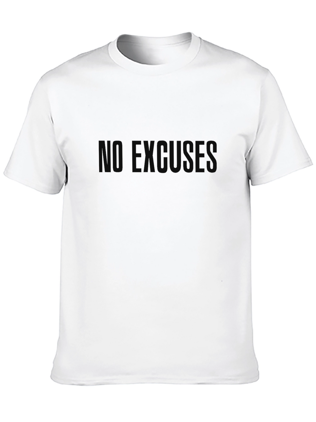 Mens No Excuses Black T-Shirt - Motivational Apparel