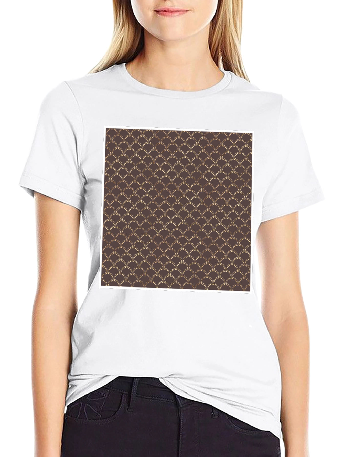 Art Deco Pattern Black T-Shirt