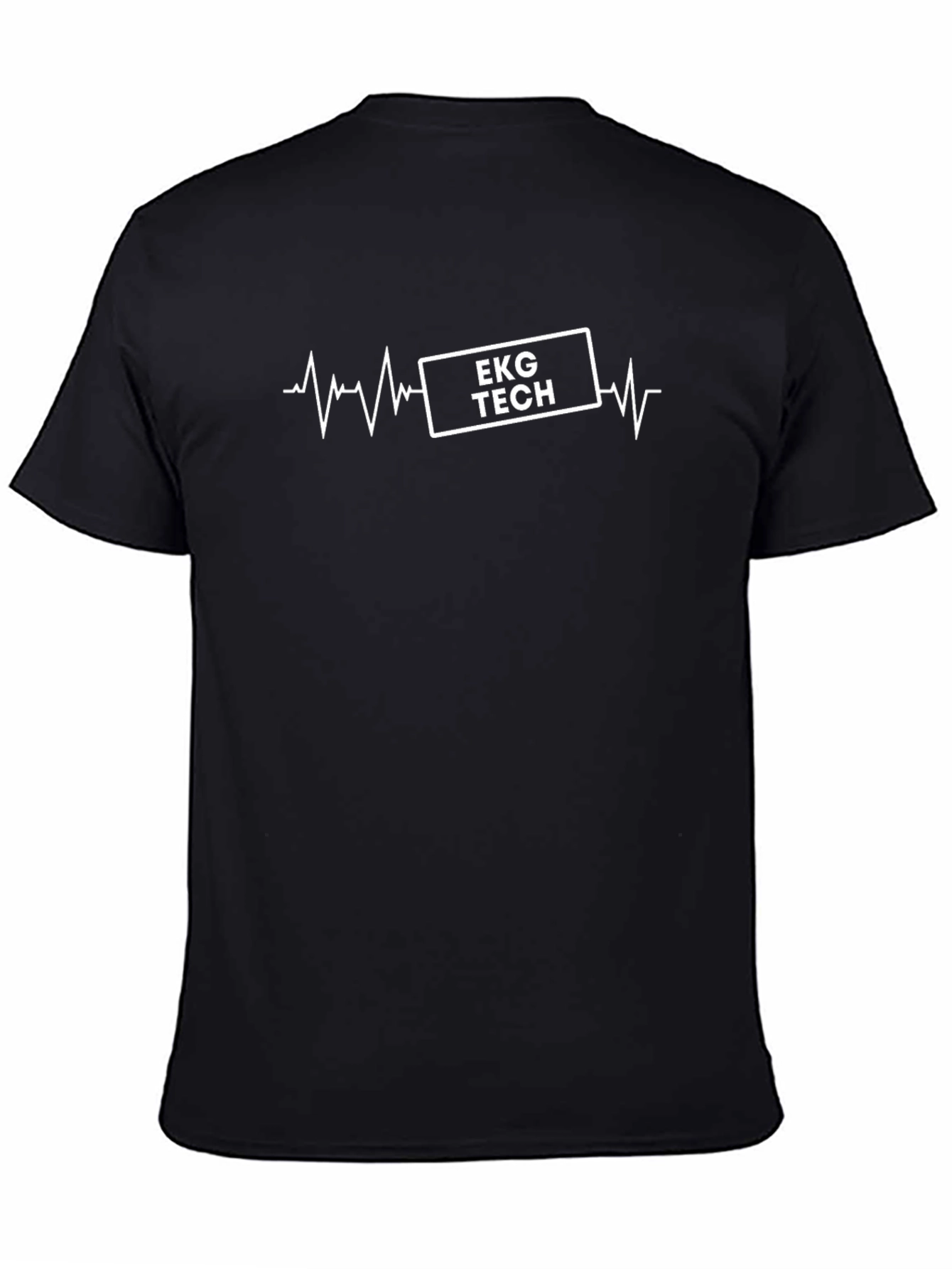 EKG Tech Heartbeat T-Shirt - Black