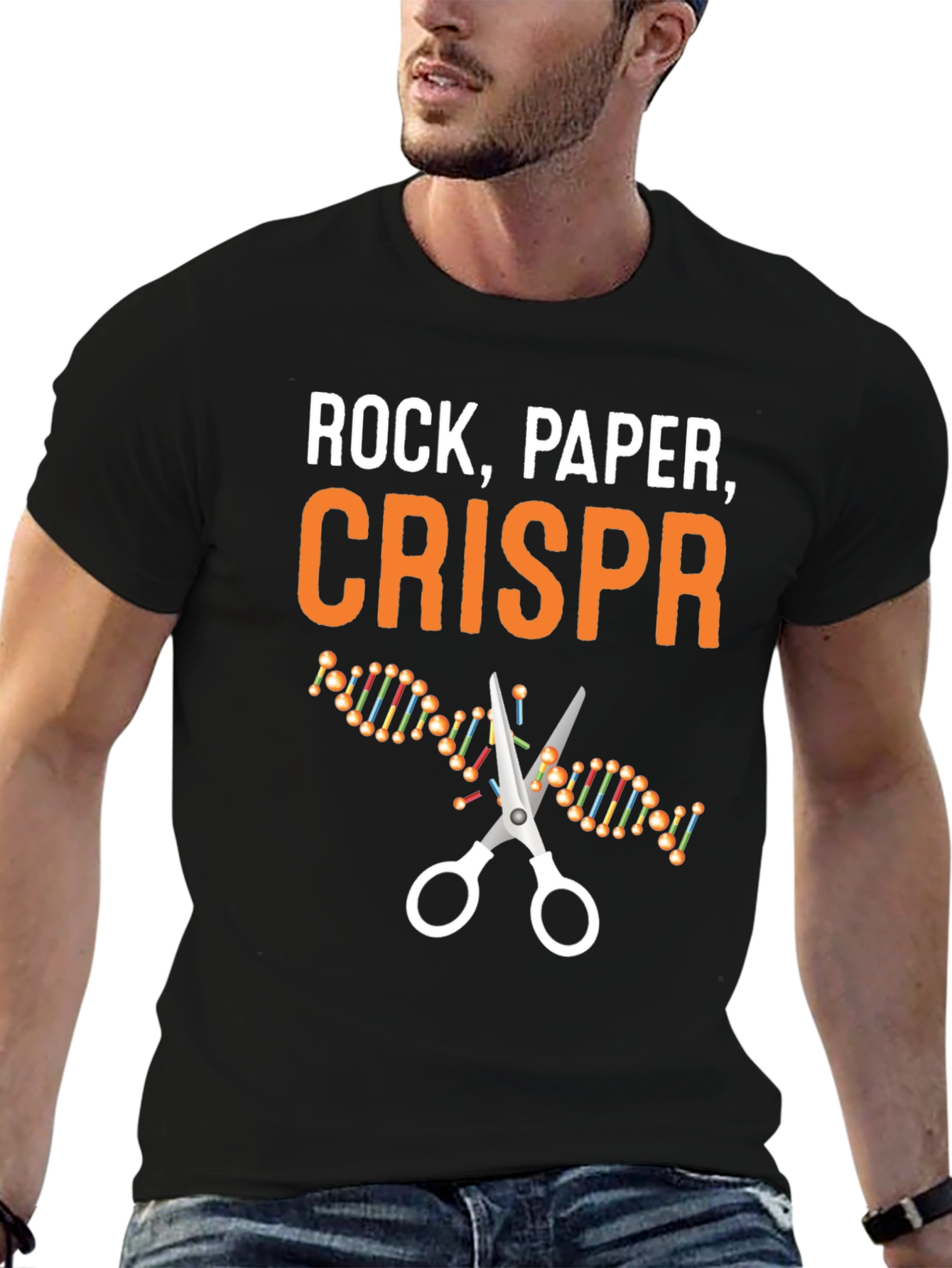 Rock Paper CRISPR T-Shirt - Science Humor Tee