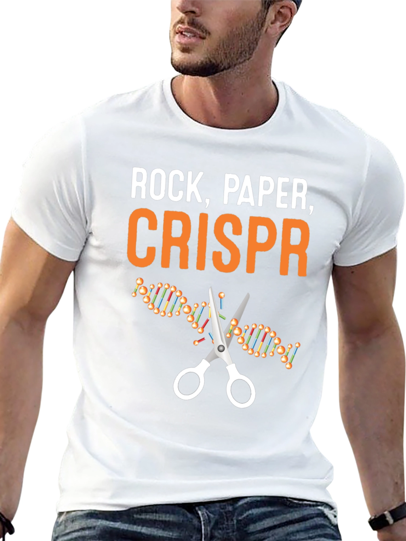 Rock Paper CRISPR T-Shirt - Science Humor Tee