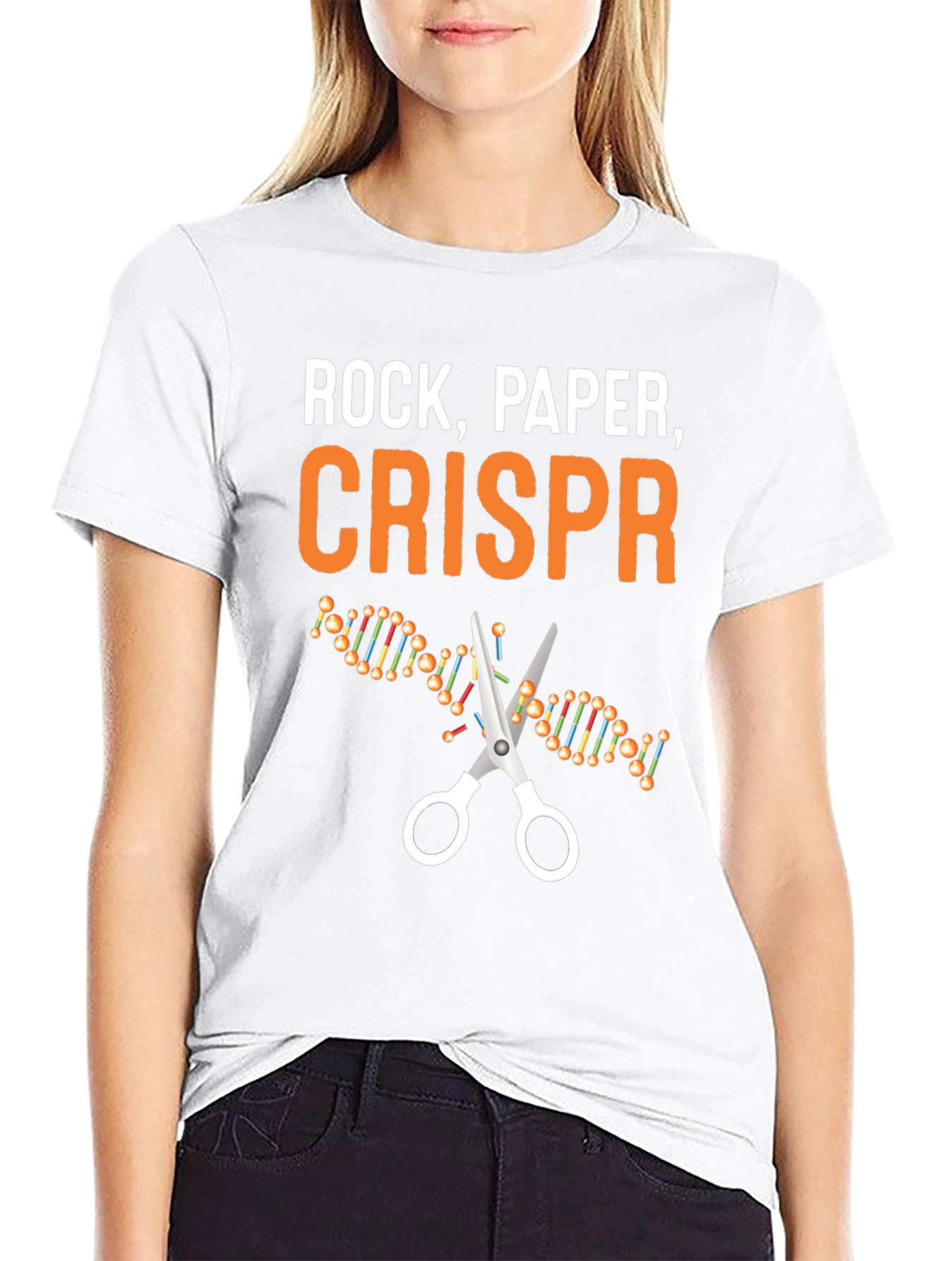 Rock Paper CRISPR T-Shirt - Science Humor Tee