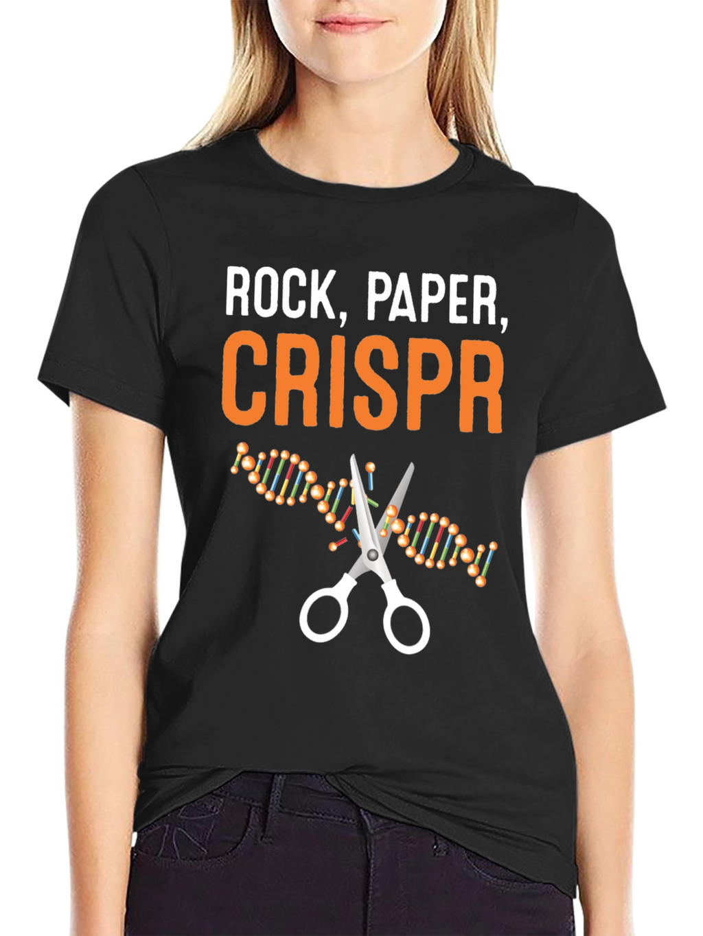 Rock Paper CRISPR T-Shirt - Science Humor Tee