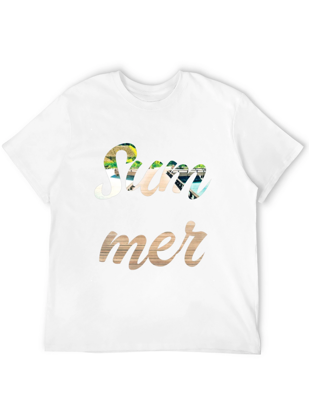 Summer Graphic Print Crewneck T-Shirt