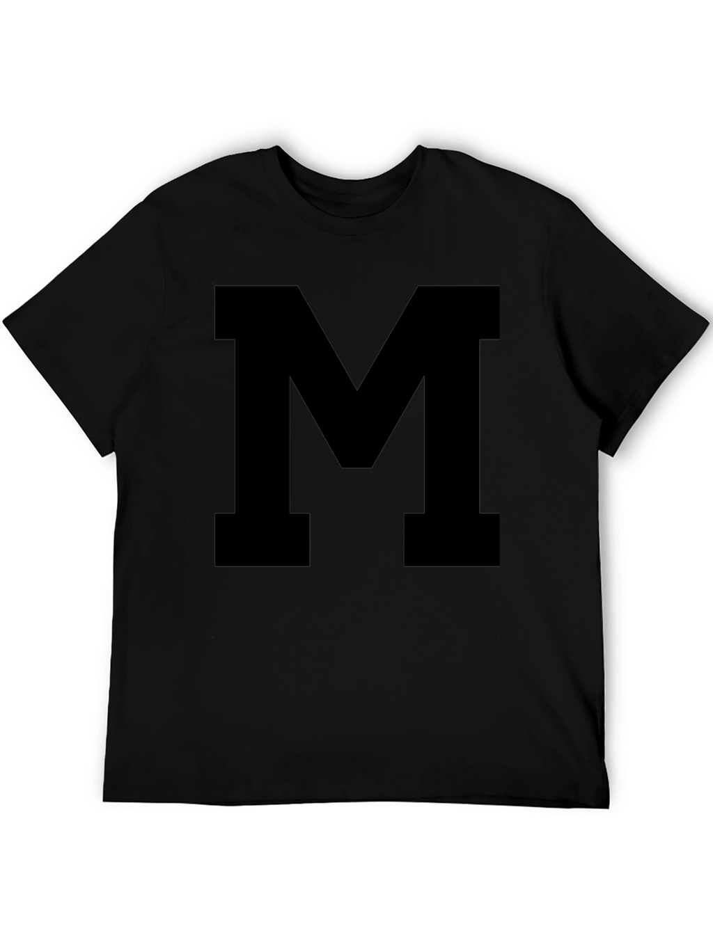 Bold Letter M Black T-Shirt