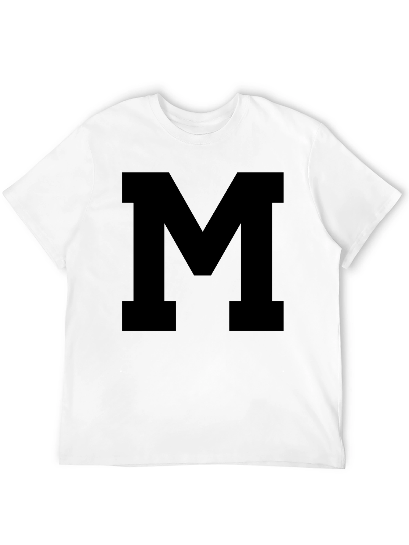 Bold Letter M Black T-Shirt