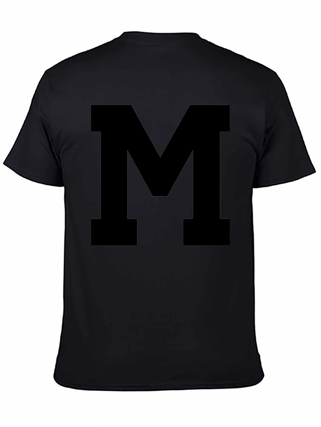 Bold Letter M Black T-Shirt