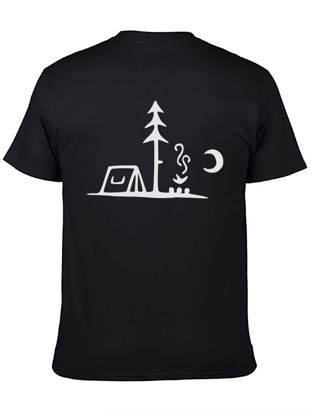 Camping Graphic T-Shirt - Black