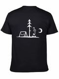 Camping Graphic T-Shirt - Black