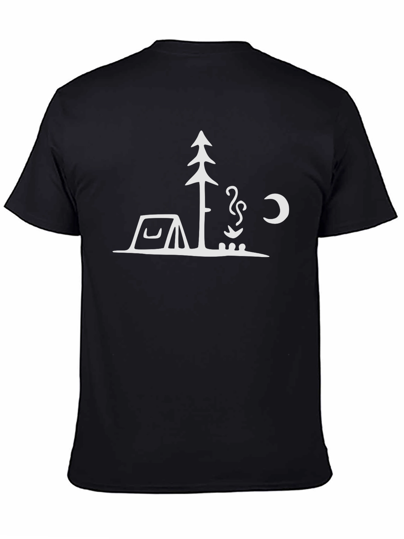 Camping Graphic T-Shirt - Black